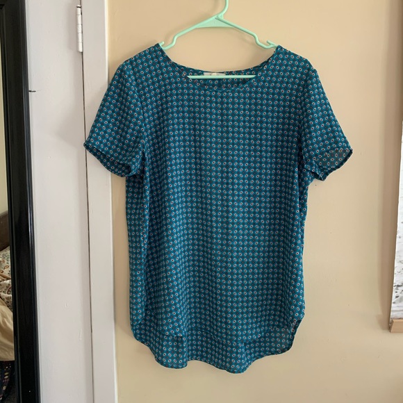 Blue patterned tunic top - Picture 1 of 4